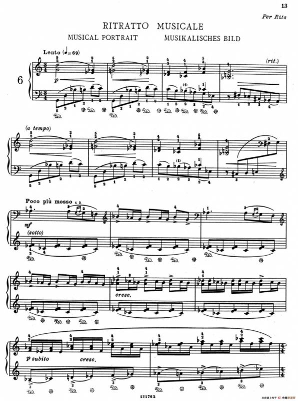 Childrens Album Book 1 Op.62（儿童钢琴曲集·6）