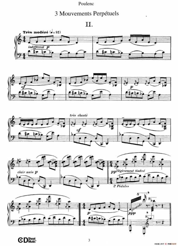 Trois Mouvements Perpetuel（3首无穷动·2）