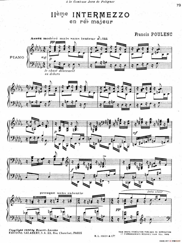 2 Intermezzos（2首间奏曲·2）