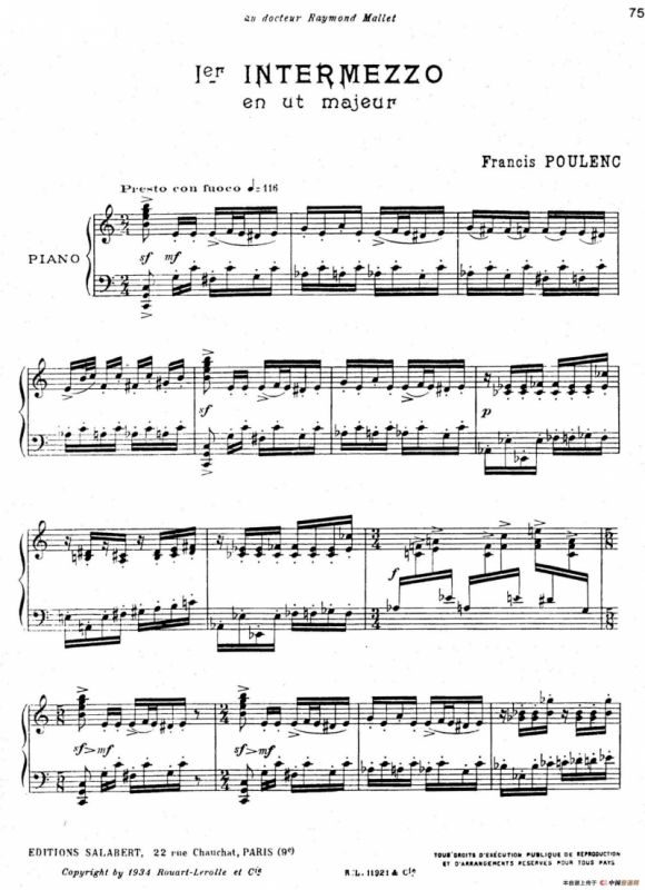 2 Intermezzos（2首间奏曲·1）