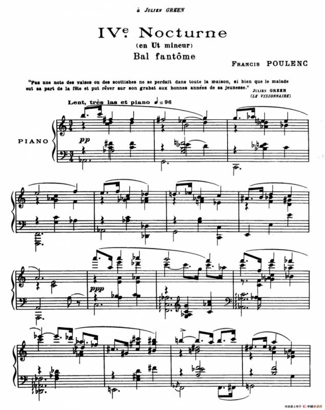 Eight Nocturnes （8首夜曲·Ⅳ）