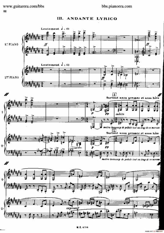 Sonata for Two Pianos（双钢琴奏鸣曲）