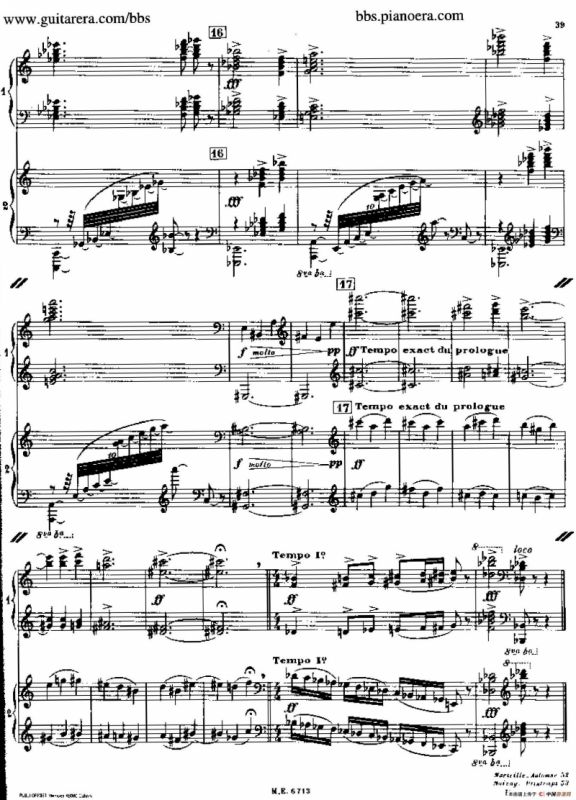 Sonata for Two Pianos（双钢琴奏鸣曲）