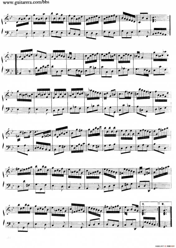 Suite No.7 in g Minor HWV 432（g小调第七组曲）