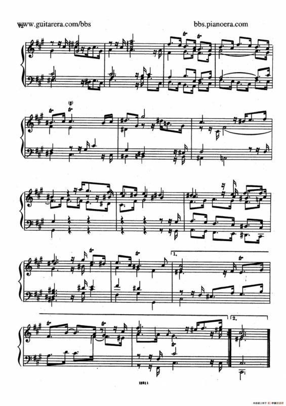 Suite No.6 in f-sharp Minor HWV 431（升f小调第六组曲）