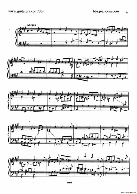 Suite No.6 in f-sharp Minor HWV 431（升f小调第六组曲）