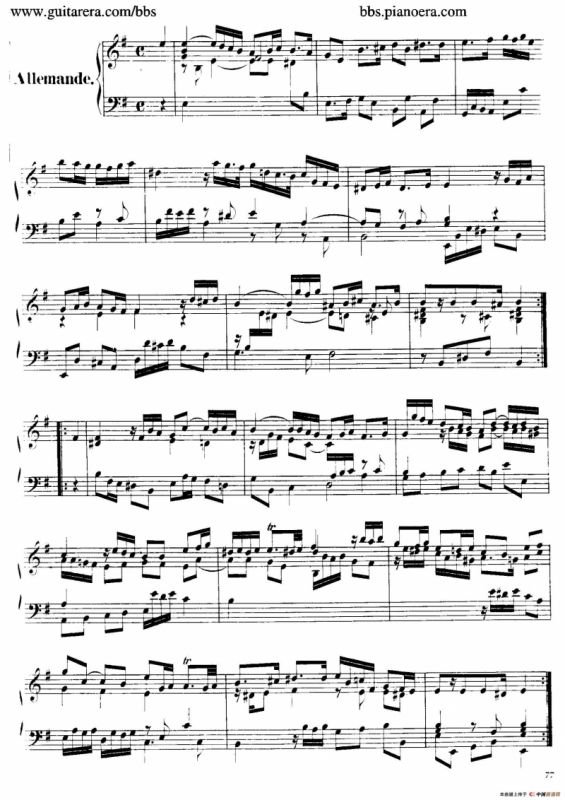 Suite No.4 in e Minor HWV 429（e小调第四组曲）