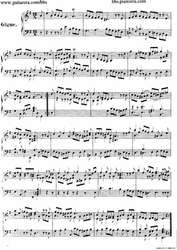 Suite No.4 in e Minor HWV 429（e小调第四组曲）