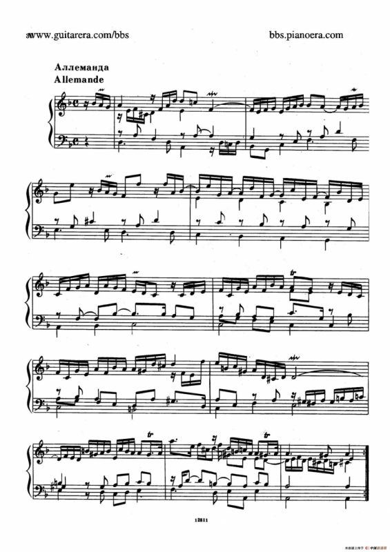 Suite No.3 in d Minor HWV 428（d小调第三组曲）