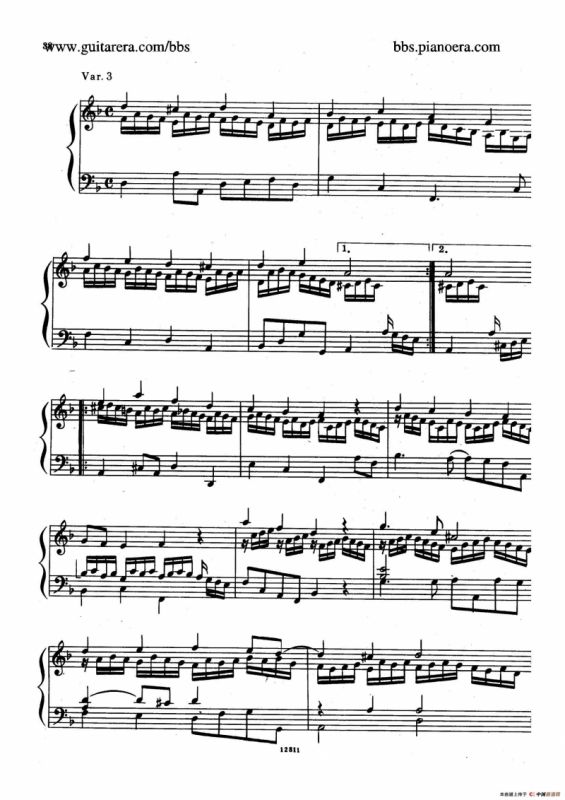 Suite No.3 in d Minor HWV 428（d小调第三组曲）