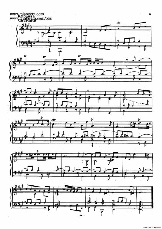 Suite No.1 in A Major HWV 426（A大调第一组曲）