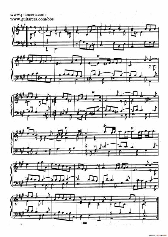 Suite No.1 in A Major HWV 426（A大调第一组曲）