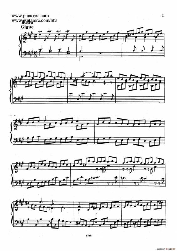 Suite No.1 in A Major HWV 426（A大调第一组曲）