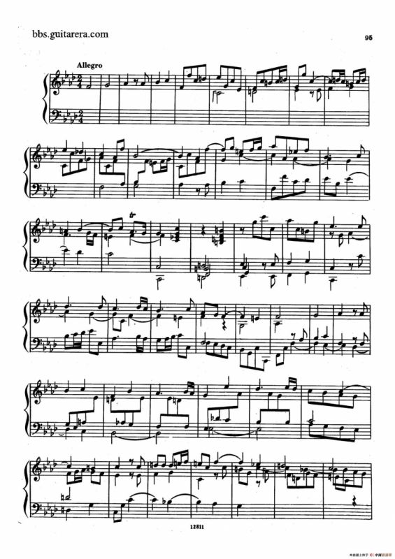 Suite No.8 in f Minor HWV 433（f小调第八组曲）
