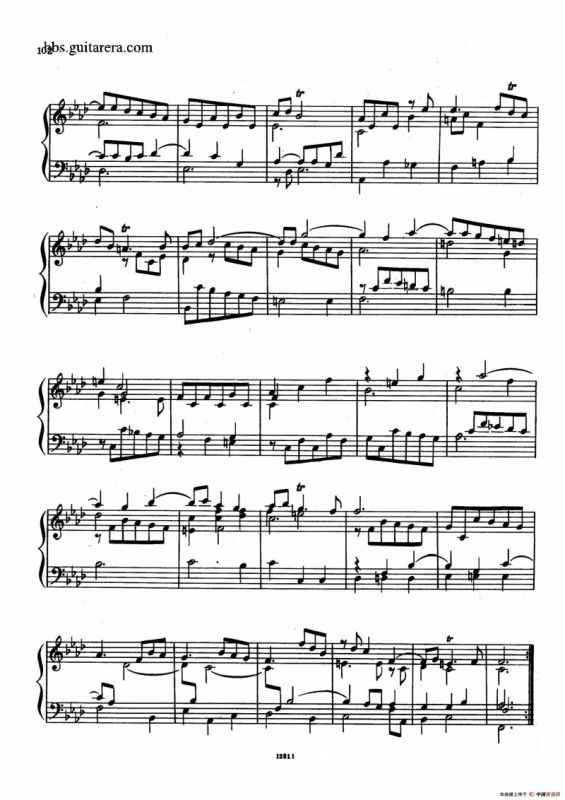 Suite No.8 in f Minor HWV 433（f小调第八组曲）