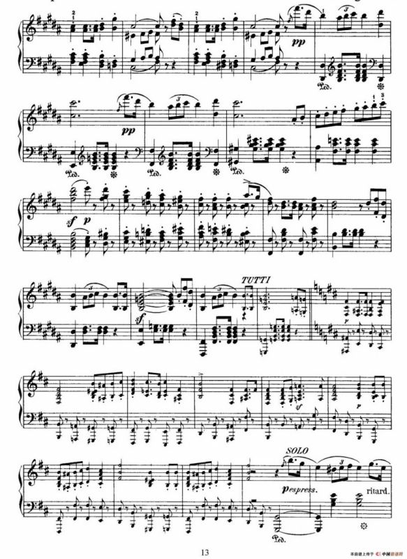 Capriccio Brillante in B Major Op.22（B大调华丽随想曲·钢琴独奏）