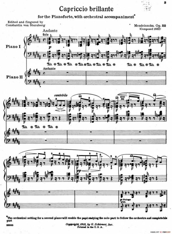 Capriccio Brillante in B Major Op.22（B大调华丽随想曲·双钢琴）