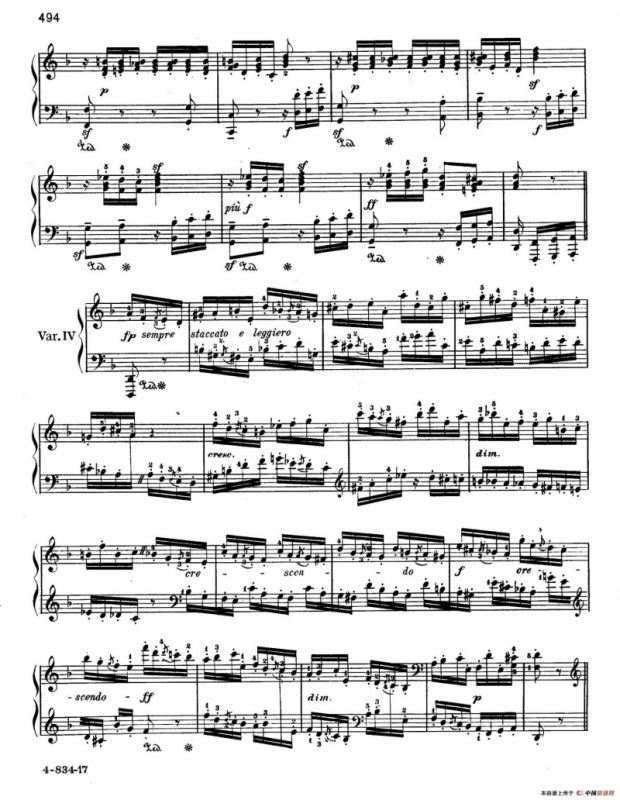 Variations Serieuses Op.54（d小调庄严变奏曲）