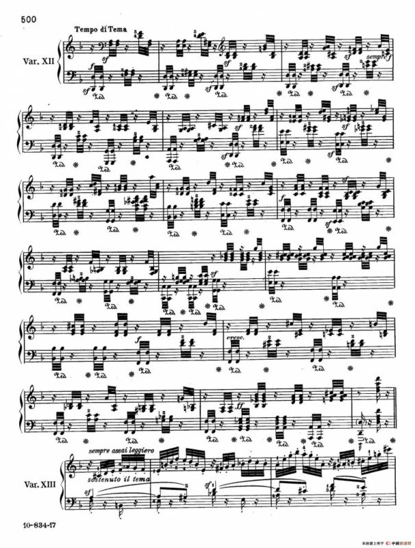 Variations Serieuses Op.54（d小调庄严变奏曲）