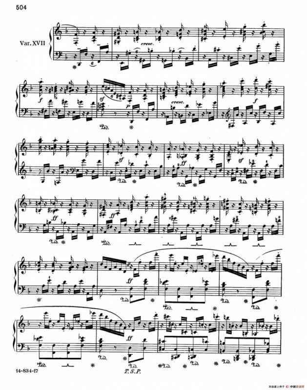 Variations Serieuses Op.54（d小调庄严变奏曲）