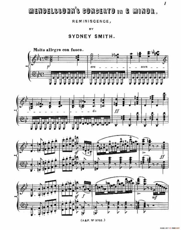 Piano Concerto No.1 in g Minor Op.25（g小调第一钢琴协奏曲·钢琴独奏）