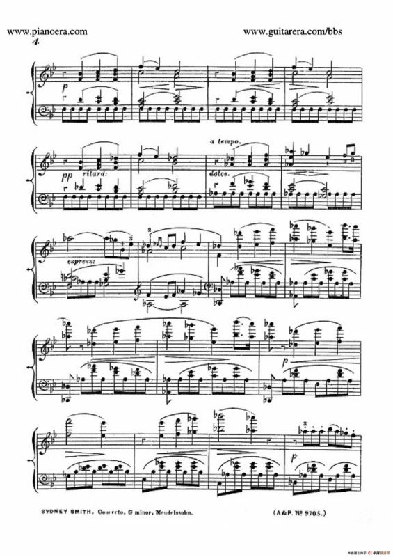Piano Concerto No.1 in g Minor Op.25（g小调第一钢琴协奏曲·钢琴独奏）