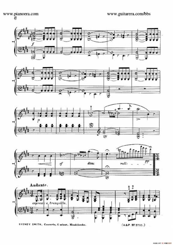 Piano Concerto No.1 in g Minor Op.25（g小调第一钢琴协奏曲·钢琴独奏）