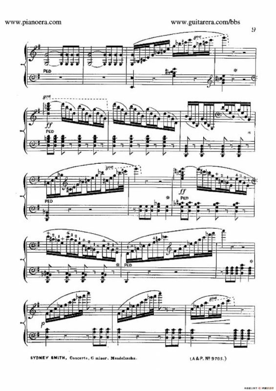 Piano Concerto No.1 in g Minor Op.25（g小调第一钢琴协奏曲·钢琴独奏）