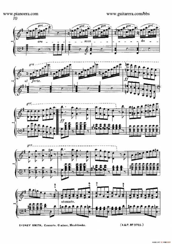 Piano Concerto No.1 in g Minor Op.25（g小调第一钢琴协奏曲·钢琴独奏）