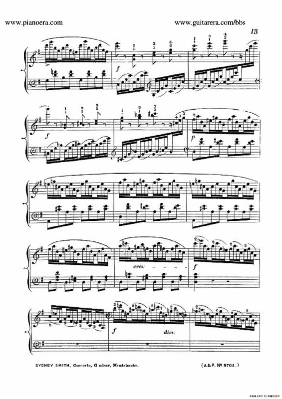 Piano Concerto No.1 in g Minor Op.25（g小调第一钢琴协奏曲·钢琴独奏）