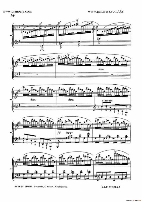 Piano Concerto No.1 in g Minor Op.25（g小调第一钢琴协奏曲·钢琴独奏）