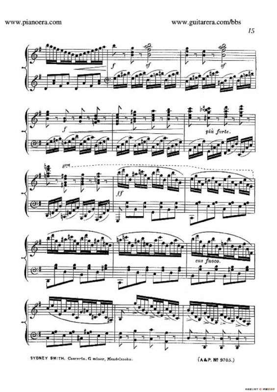 Piano Concerto No.1 in g Minor Op.25（g小调第一钢琴协奏曲·钢琴独奏）