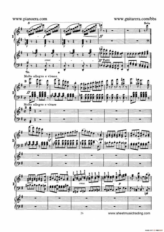 Piano Concerto No.1 in g Minor Op.25（g小调第一钢琴协奏曲·双钢琴）