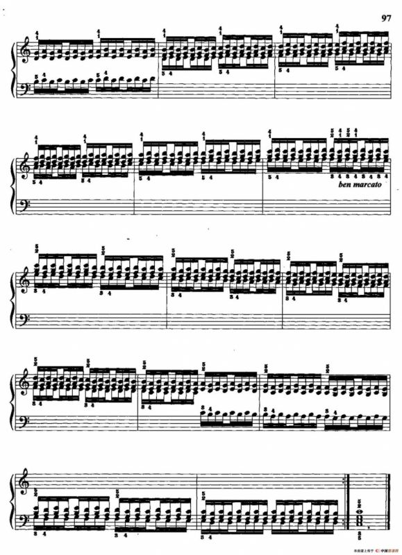 哈农钢琴练指法（第三部分·55—57）