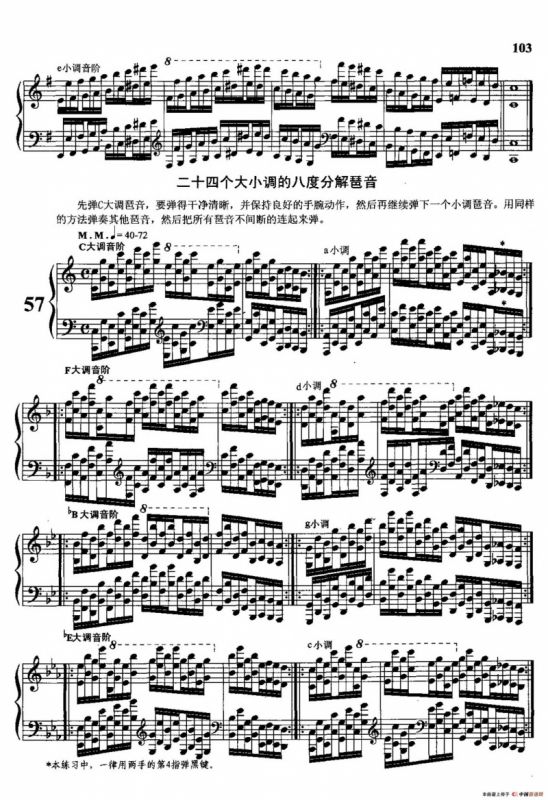哈农钢琴练指法（第三部分·55—57）