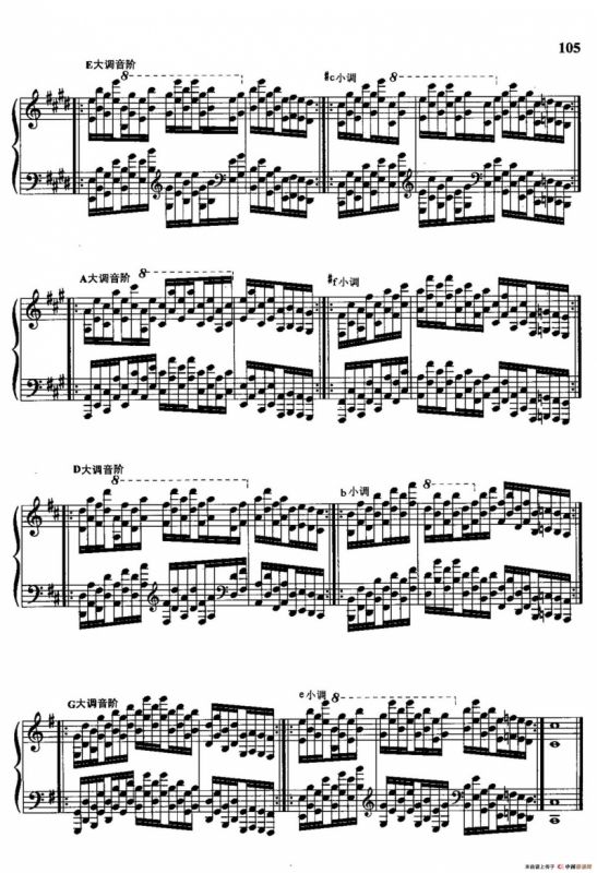 哈农钢琴练指法（第三部分·55—57）