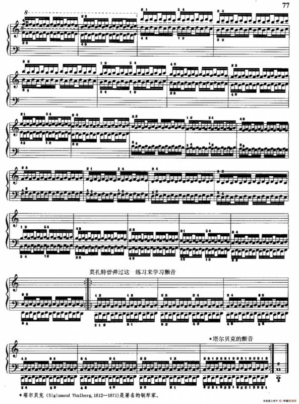 哈农钢琴练指法（第三部分·46 颤音）