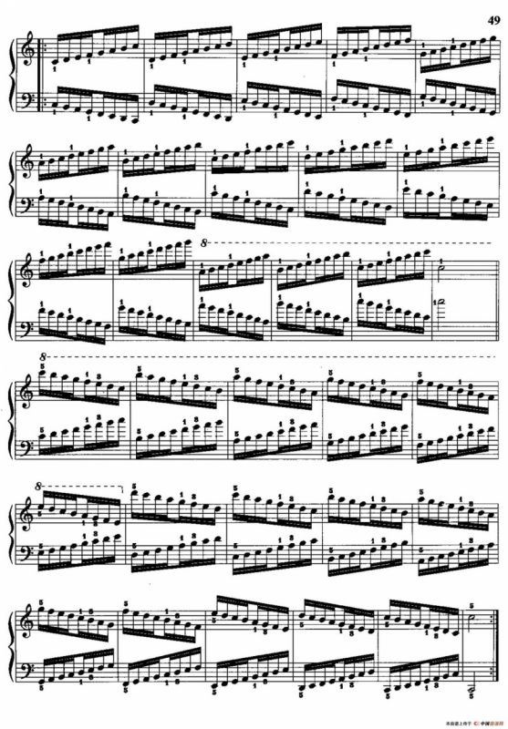 哈农钢琴练指法（第二部分·36—38）