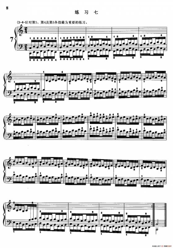 哈农钢琴练指法（第一部分·6—10）