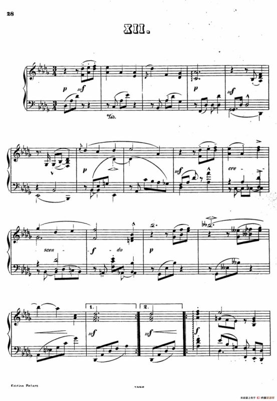 Waltzes Op.23（圆舞曲集·12、降D大调）