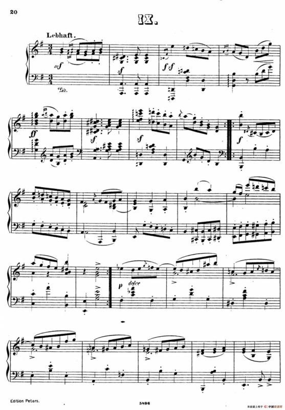 Waltzes Op.23（圆舞曲集·9、e小调）