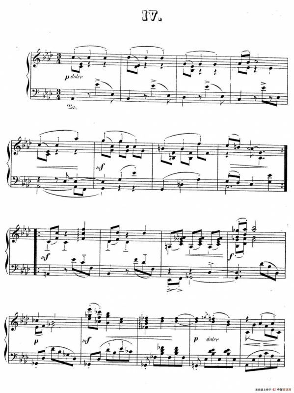 Waltzes Op.23（圆舞曲集·4、降A大调）