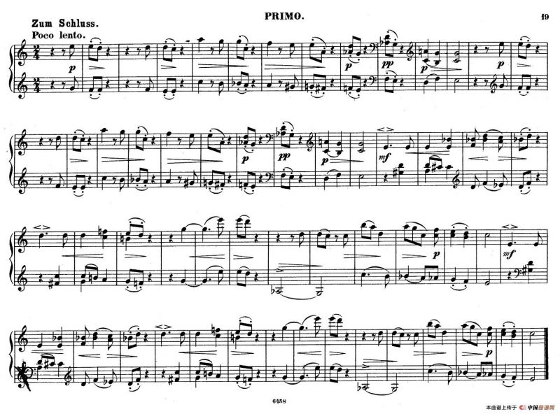 Zwolf Original-Compositionen fur Pianoforte zu 4 Handen Op.57（12首四手联弹小品·12）