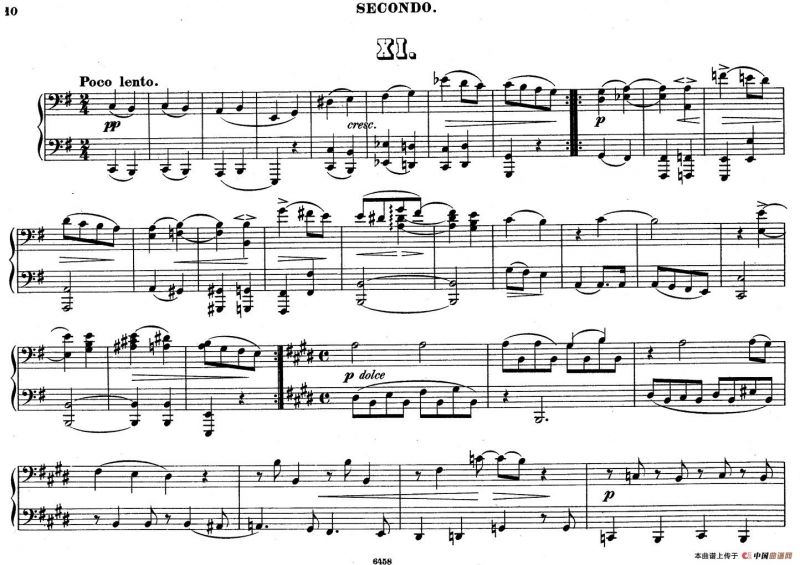 Zwolf Original-Compositionen fur Pianoforte zu 4 Handen Op.57（12首四手联弹小品·11）