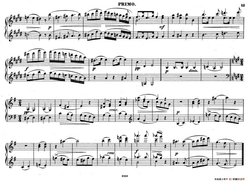 Zwolf Original-Compositionen fur Pianoforte zu 4 Handen Op.57（12首四手联弹小品·11）