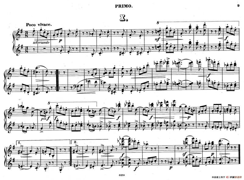 Zwolf Original-Compositionen fur Pianoforte zu 4 Handen Op.57（12首四手联弹小品·10）