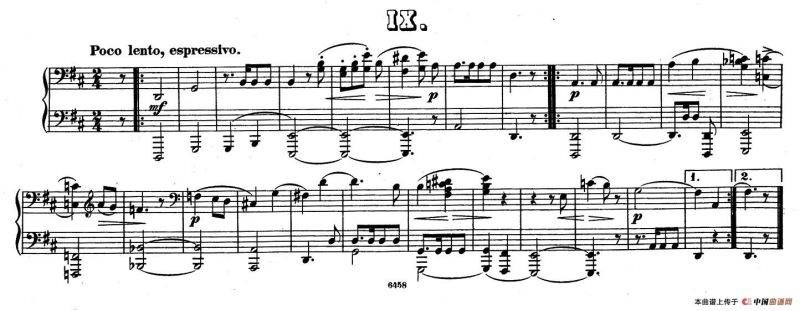 Zwolf Original-Compositionen fur Pianoforte zu 4 Handen Op.57（12首四手联弹小品·9）