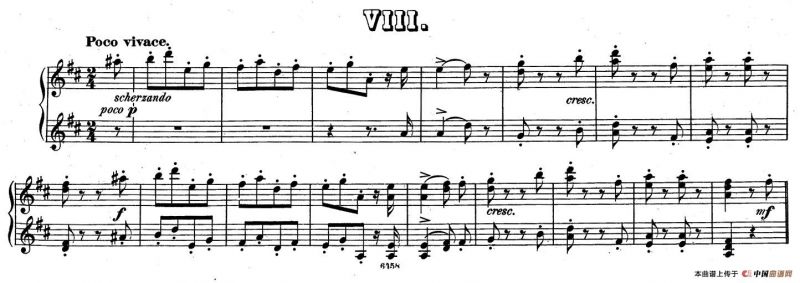 Zwolf Original-Compositionen fur Pianoforte zu 4 Handen Op.57（12首四手联弹小品·8）