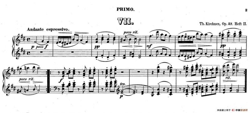 Zwolf Original-Compositionen fur Pianoforte zu 4 Handen Op.57（12首四手联弹小品·7）