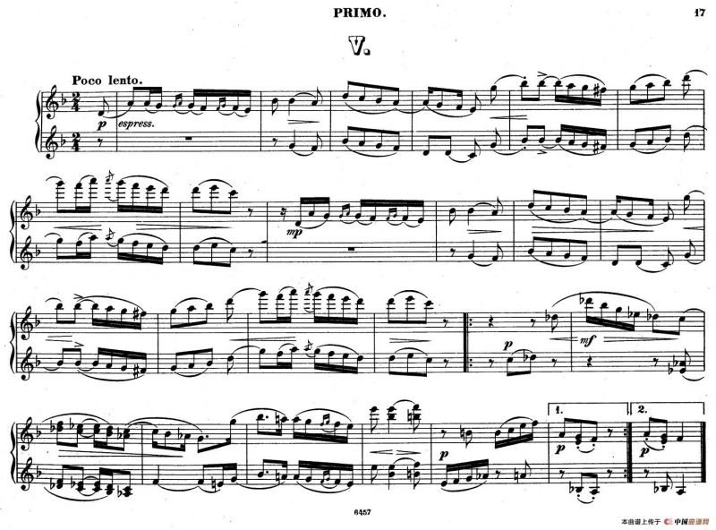 Zwolf Original-Compositionen fur Pianoforte zu 4 Handen Op.57（12首四手联弹小品·5）